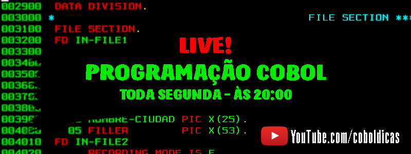 Assista a nossa primeira live sobre programação COBOL!